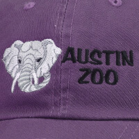 Austin Zoo with a gray elephant on the side