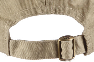 Back of cap with a slide adjuster
