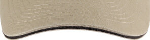 Hat bill with dark color on the front