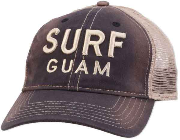Blue and grey cap with 3D embroidered lettering on the front